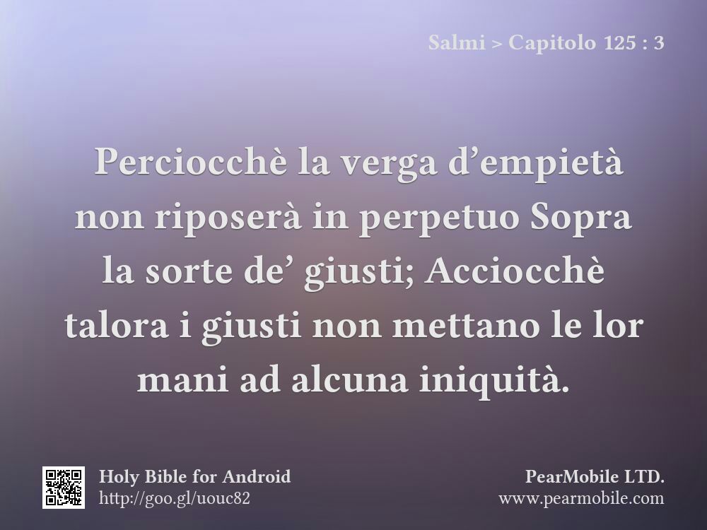 Salmi, Capitolo 125:3